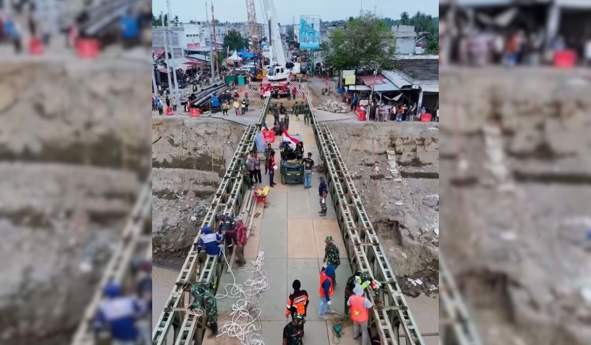 Akses Jembatan Krueng Tingkeum Bireuen Dibuka untuk Kendaraan
