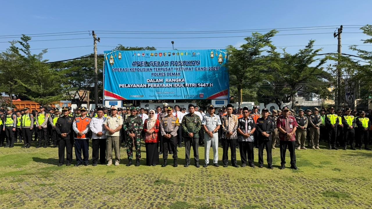 Jasa Raharja Demak Hadiri Apel Gelar Pasukan Operasi Ketupat Candi 2026 di Polres Demak