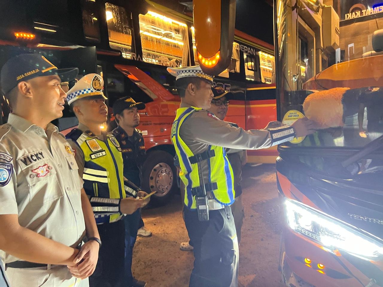 Jasa Raharja Kalteng Turut Serta dalam Ramp Check Angkutan Umum di Terminal Patih Rumbih Sampit