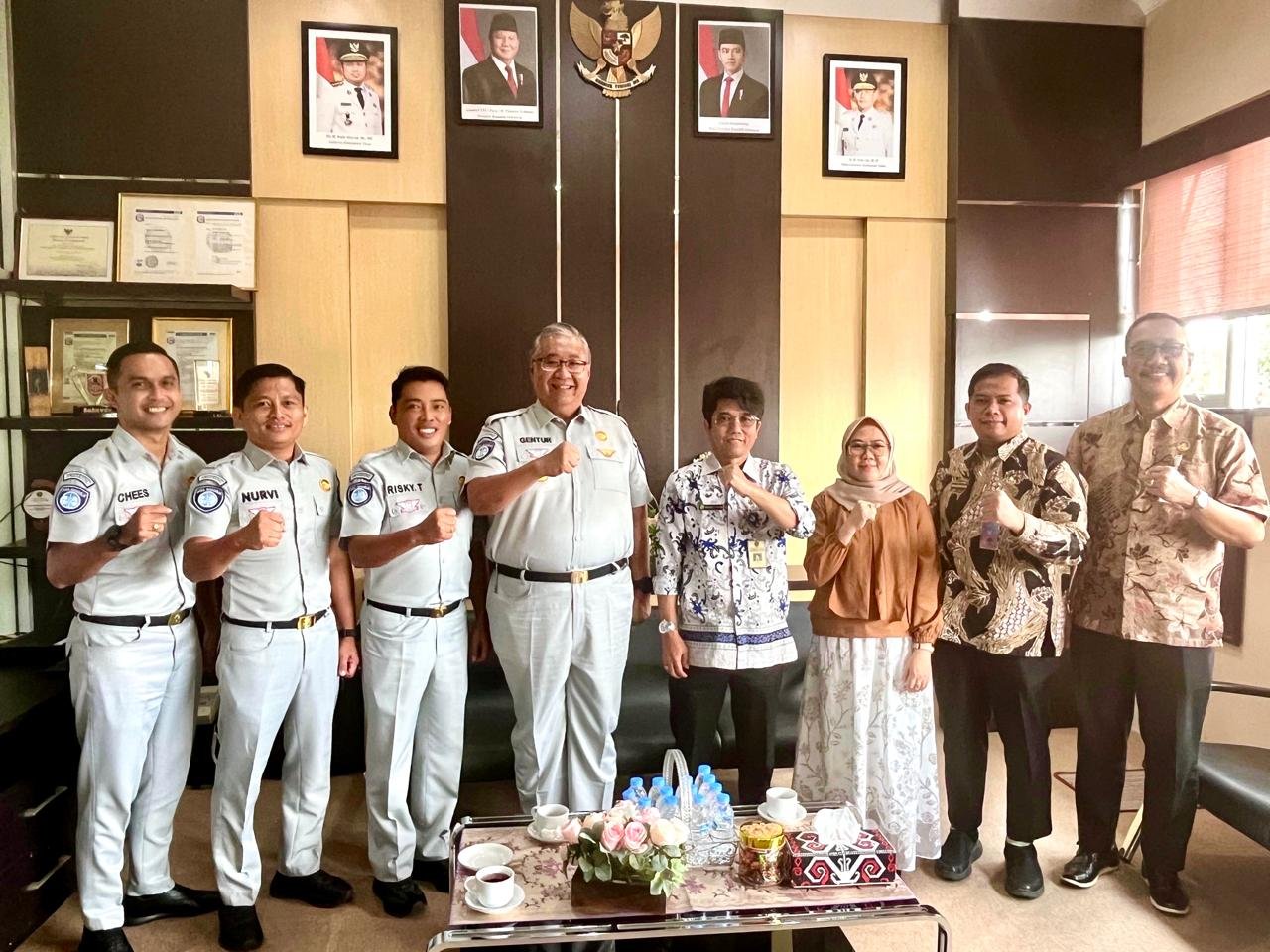 Koordinasi Strategis Kakanwil Jasa Raharja Kaltim dengan UPTD PPRD Wilayah Balikpapan