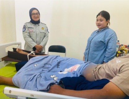 Wujud Pelayanan Cepat, Jasa Raharja Samsat Rancaekek Serahkan GL kepada Korban Laka di RSUD Cicalengka