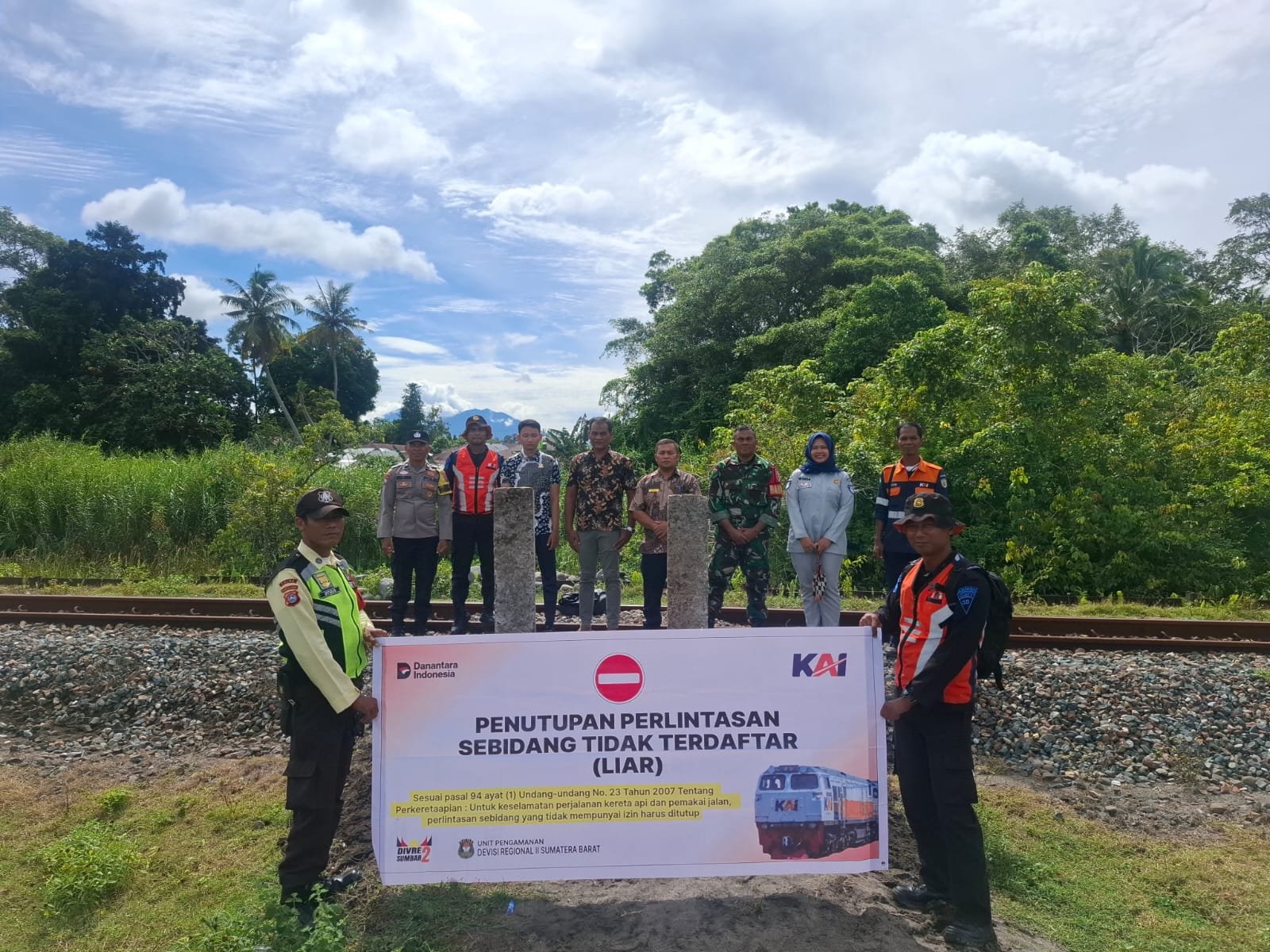 Jasa Raharja Sumbar Dukung Penutupan Perlintasan Liar demi Tingkatkan Keselamatan di Jalur Kereta Api
