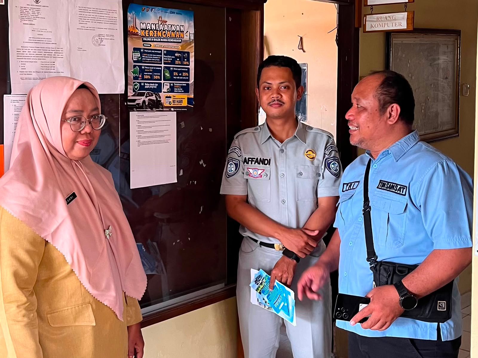 Jasa Raharja Lampung dan Mitra Samsat Gencarkan Sosialisasi Program Keringanan PKB di Kelurahan Kota Bandar Lampung